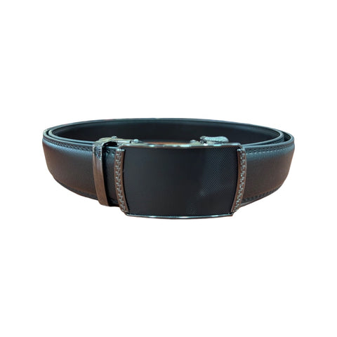 MJOFFEE Black Leather Trim-to-Fit Belt
