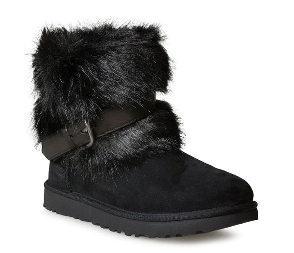 Classic Buckle Mini Suede Boots